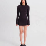 Vanilla Long Sleeve Dress - Black