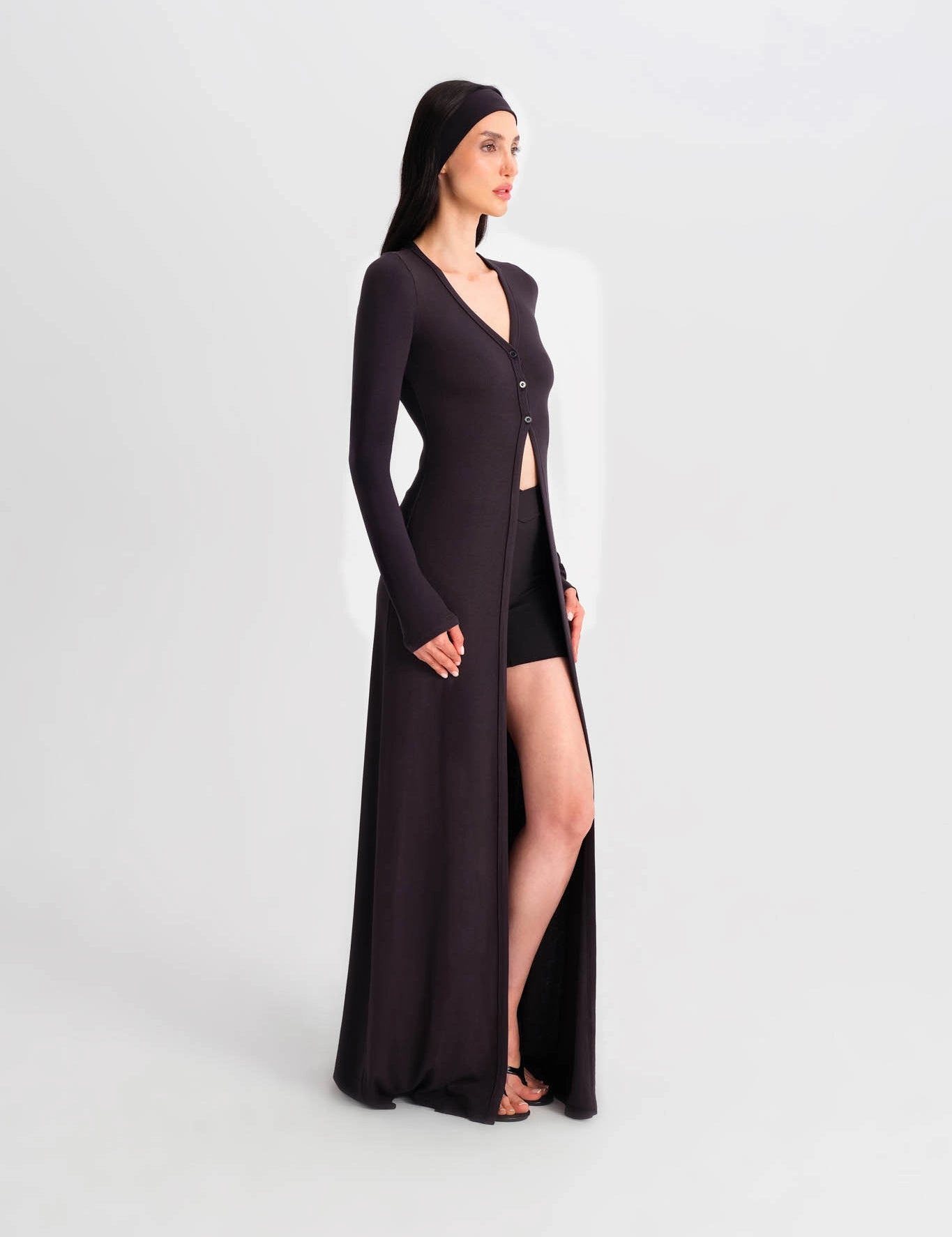 Vanilla Long Cardigan - Black