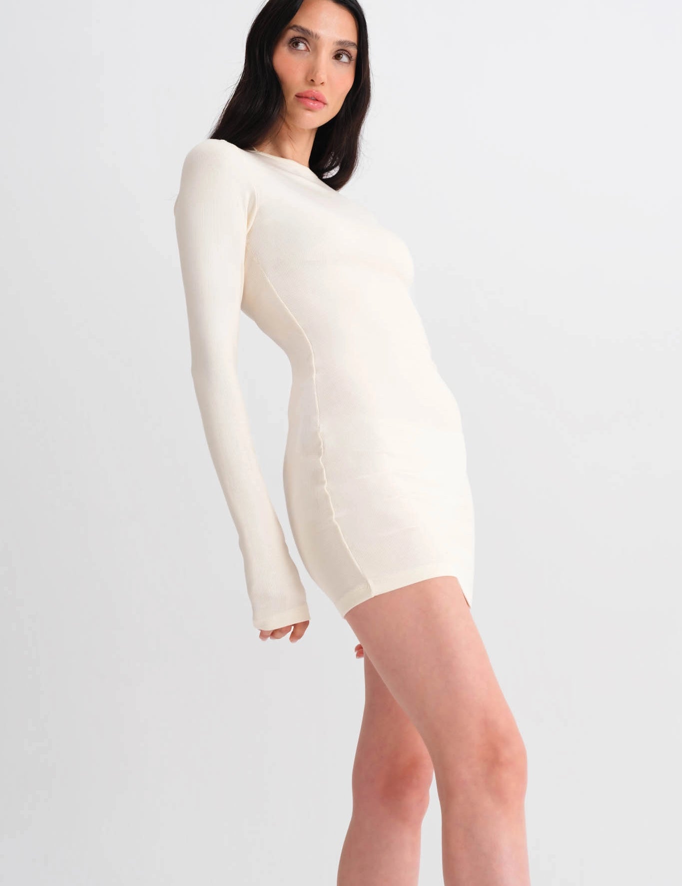 Vanilla Long Sleeve Dress - Beige