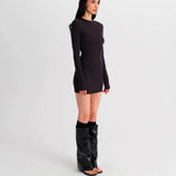 Vanilla Long Sleeve Dress - Black
