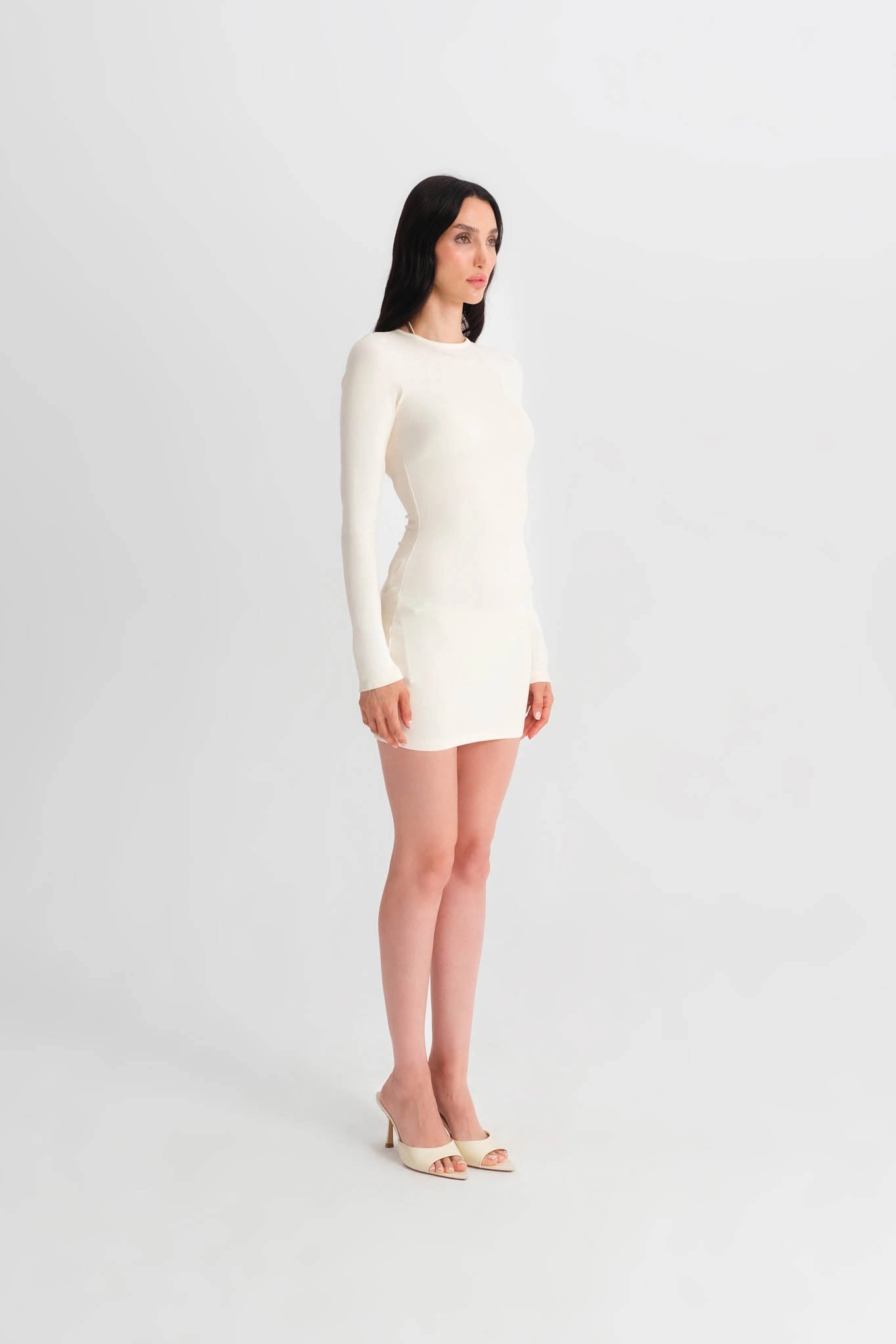 Vanilla Long Sleeve Dress - Beige