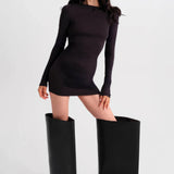 Vanilla Long Sleeve Dress - Black
