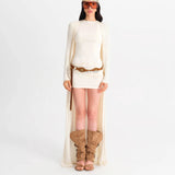Vanilla Long Sleeve Dress - Beige