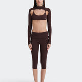 Off-Duty Yoga Capri Pants - Brown