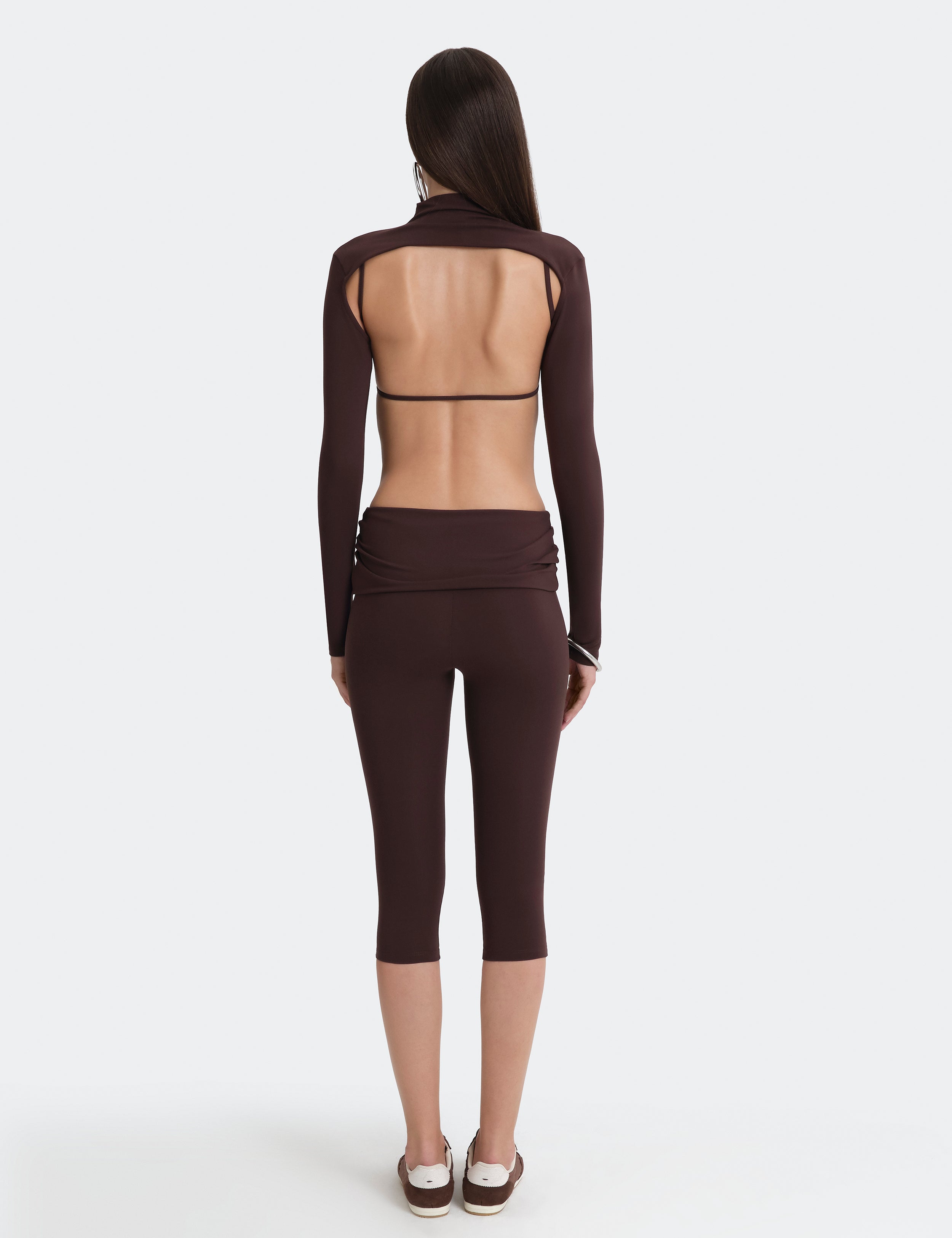 Off-Duty Yoga Capri Pants - Brown