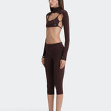 Off-Duty Yoga Capri Pants - Brown