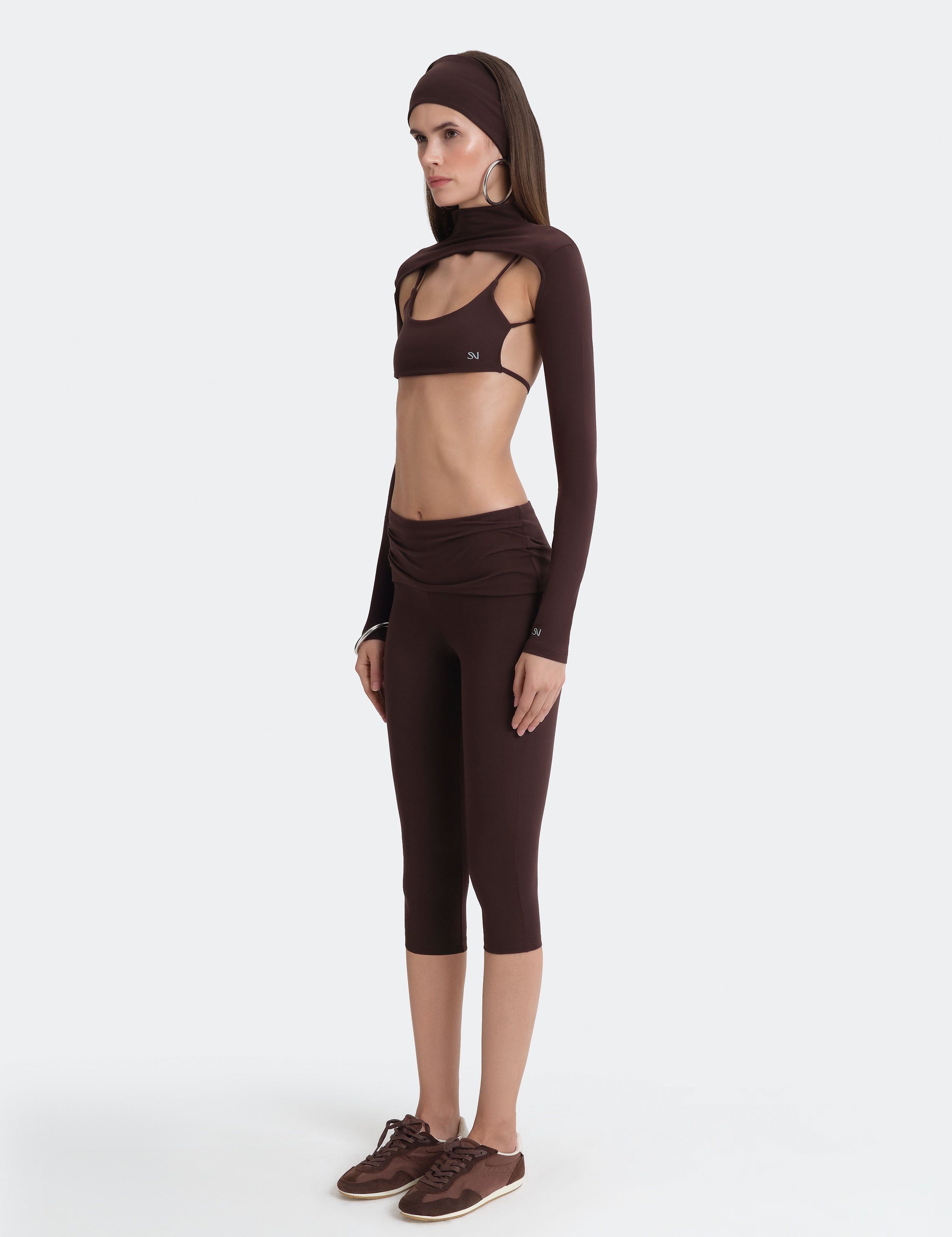 Off-Duty Yoga Capri Pants - Brown