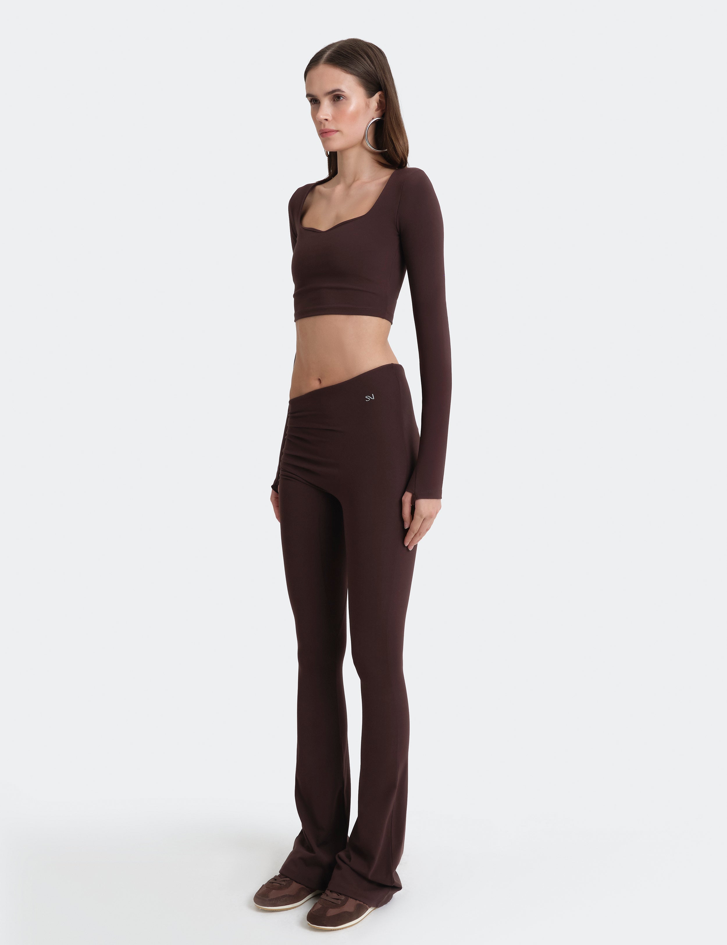 Sky Long Sleeve Top - Brown