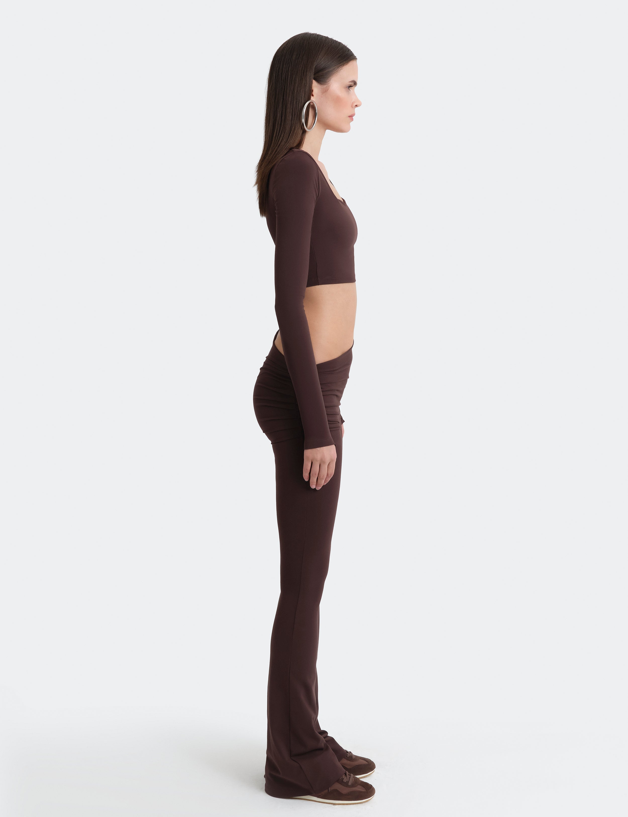 Sky Long Sleeve Top - Brown