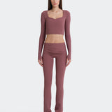 Sky Long Sleeve Top - Mauve