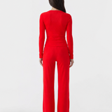 Soft Lounge Long Sleeve Top - Red
